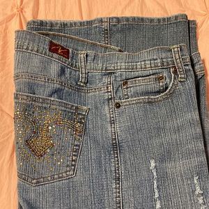 Neeso Wide-leg distressed Jeans size 9